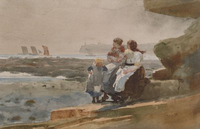 Bajo el acantilado, Cullercoats de Winslow Homer